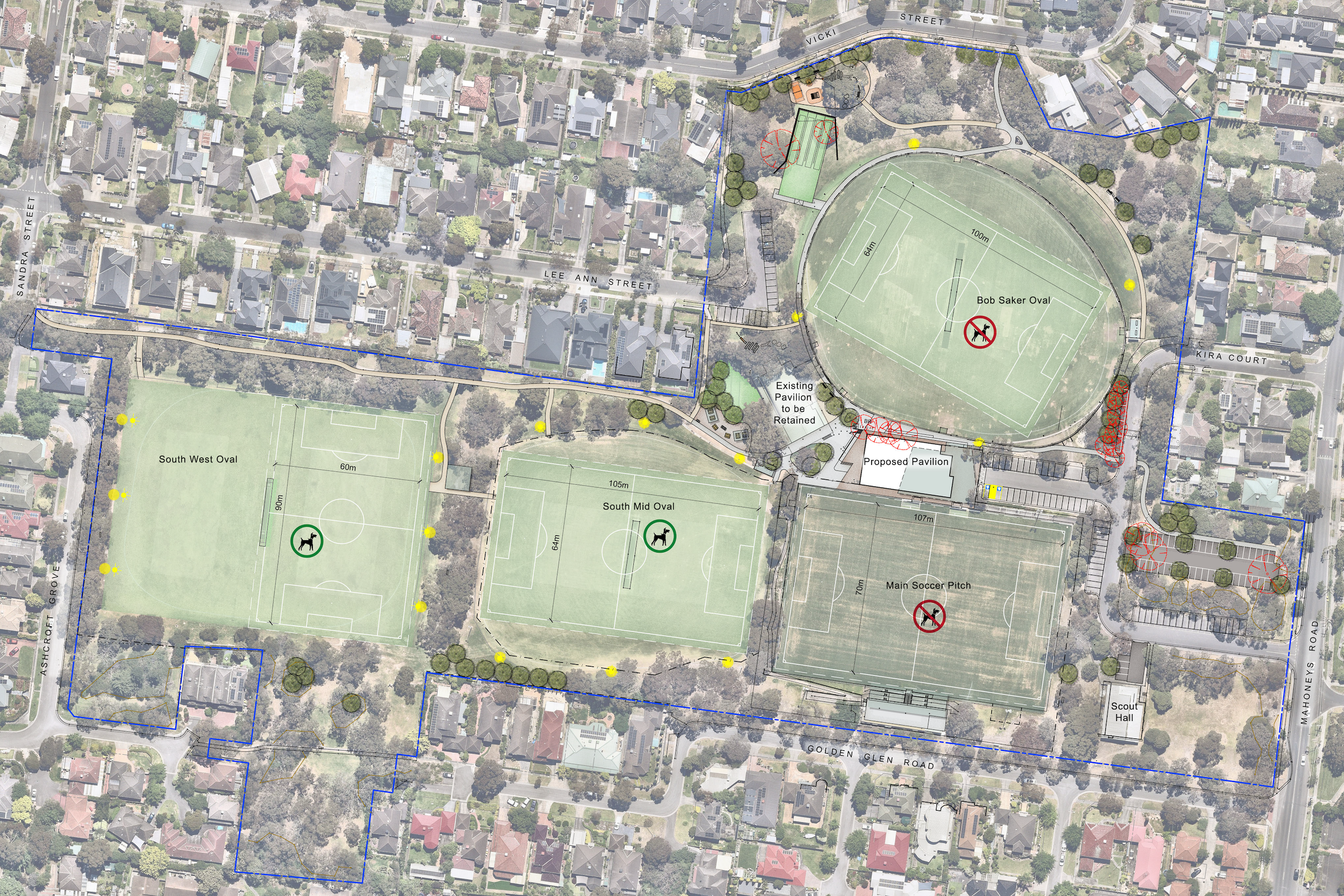 Mahoneys Reserve Master Plan Map